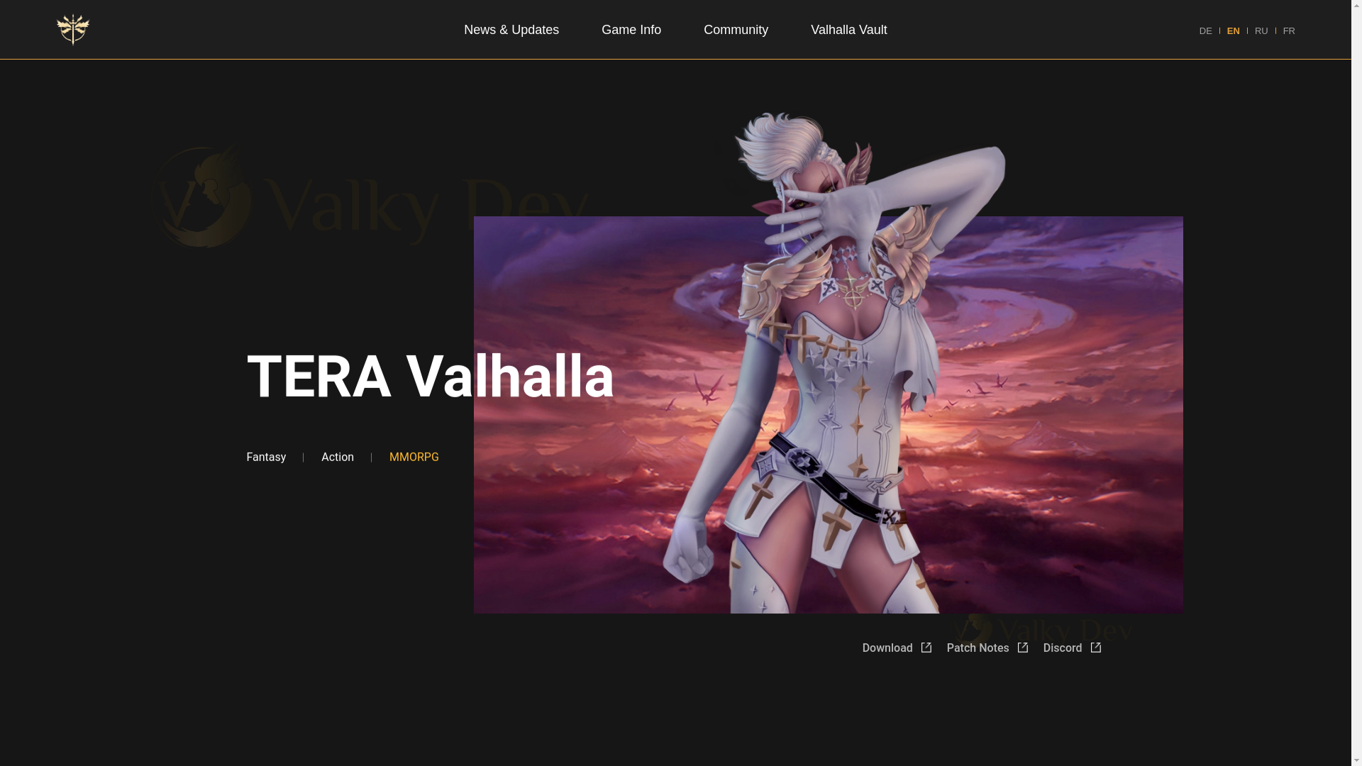 website screenshot of https://tera-europe-classic.de/