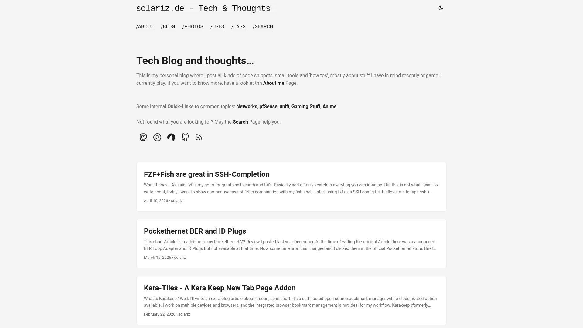website screenshot of https://solariz.de/