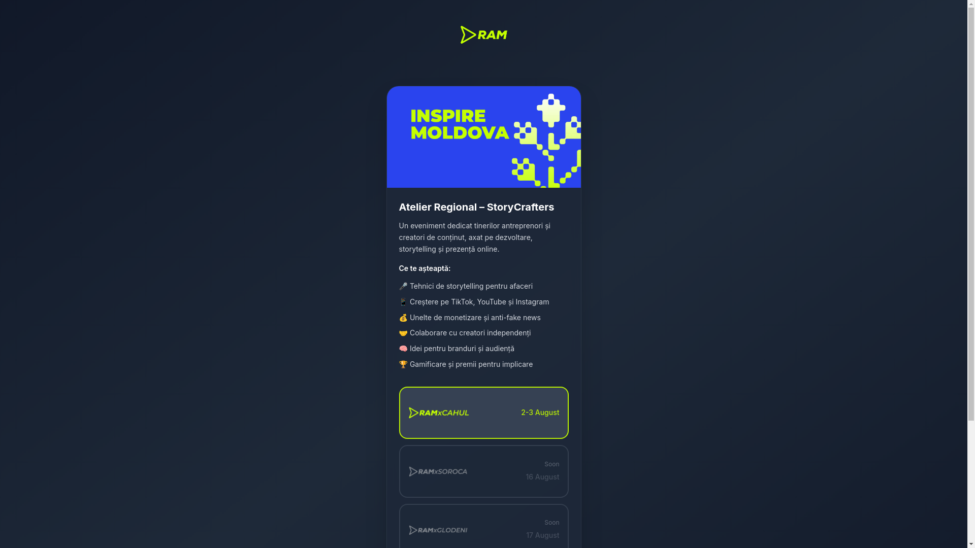 website screenshot of https://ram-landing.pages.dev/