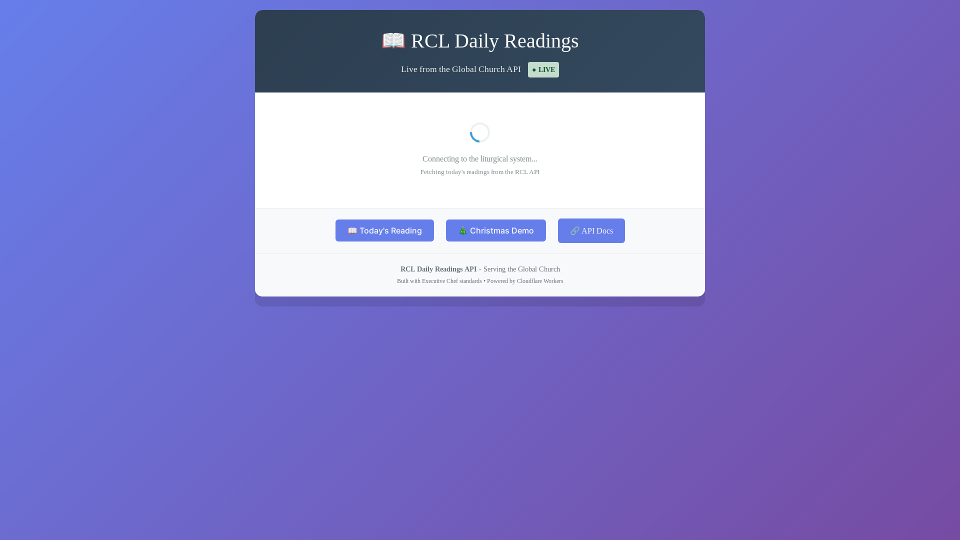 website screenshot of https://rcl-readings-demo.pages.dev/
