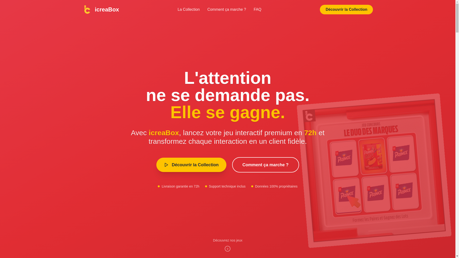 website screenshot of https://icreabox.com/