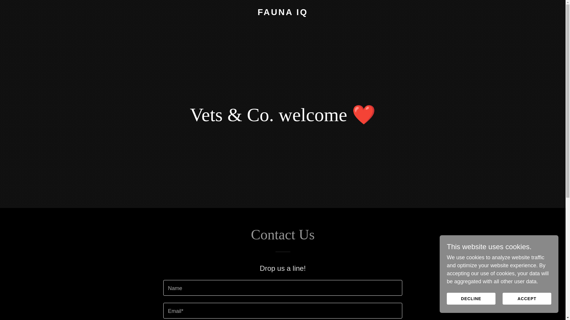 website screenshot of https://faunaiq.com/