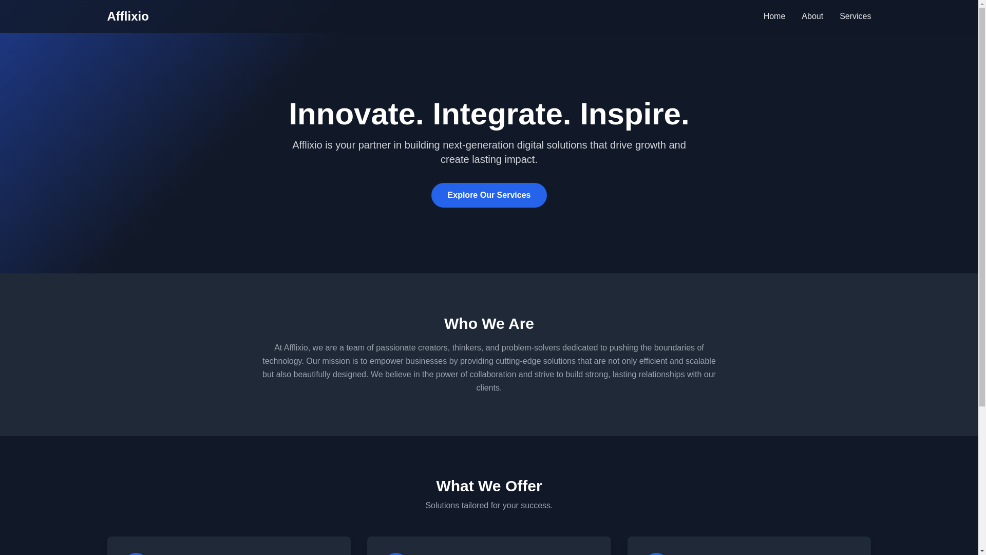 website screenshot of https://afflixio-site.pages.dev/