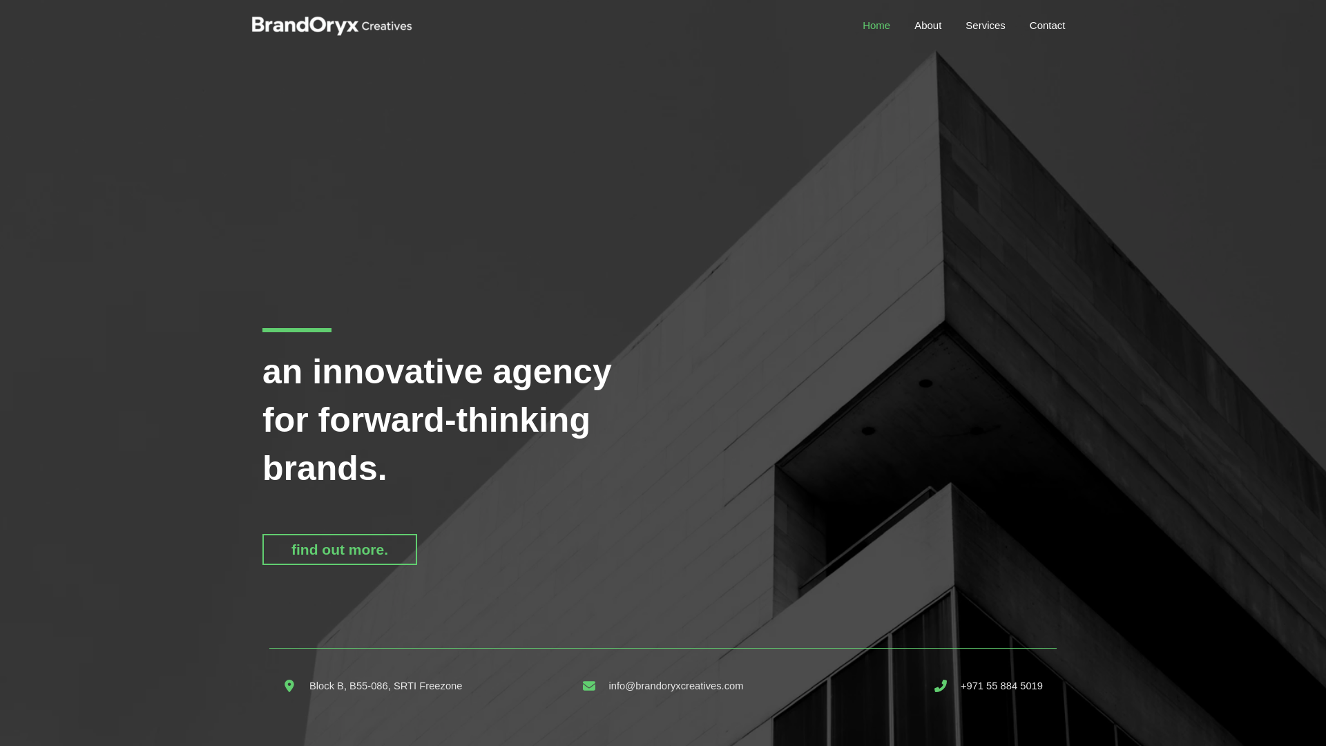 website screenshot of https://brandoryxcreatives.com/