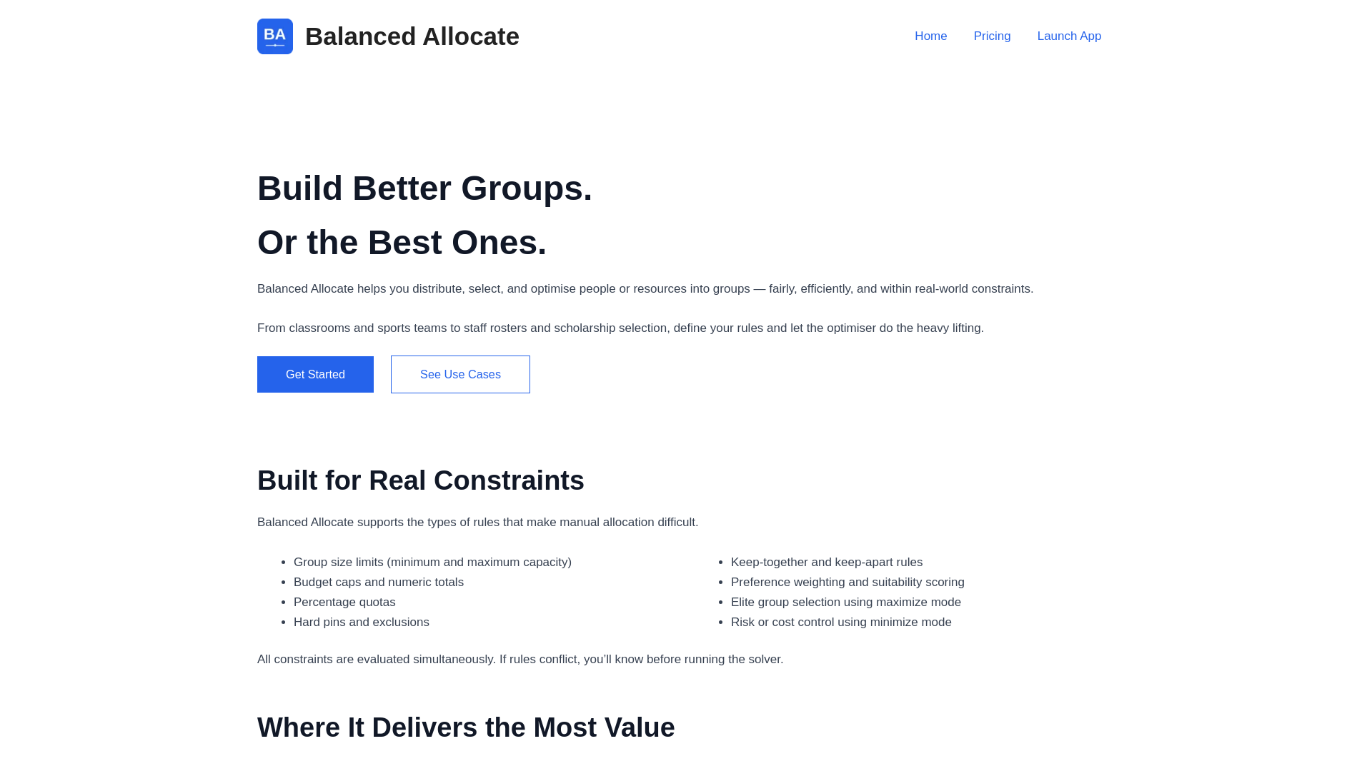website screenshot of https://balancedapp.io/