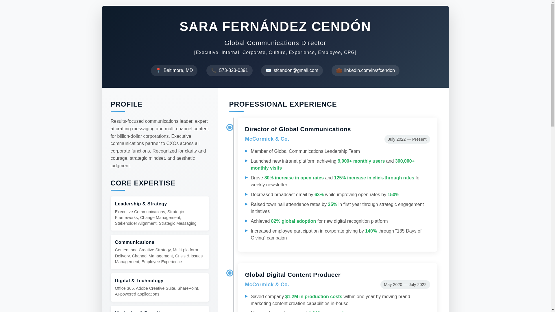 website screenshot of https://saraeffcee.com/