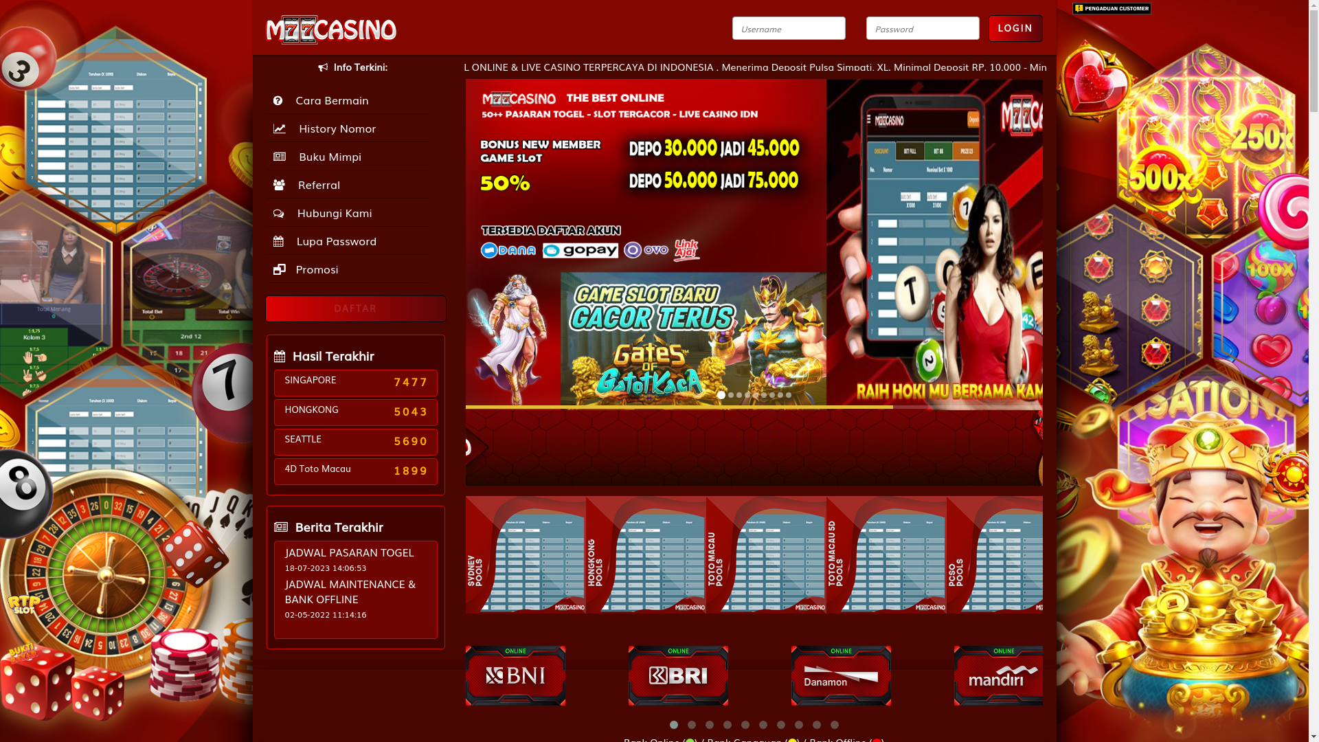 website screenshot of https://m77casino6.autos/