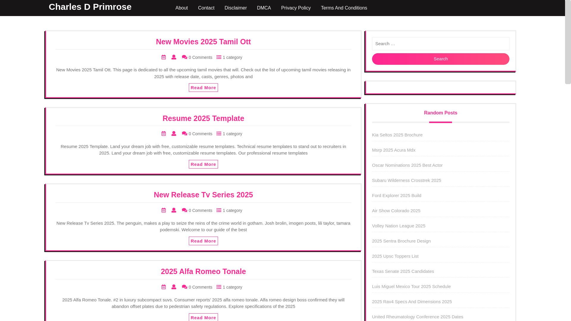 website screenshot of https://charlesdprimrose.pages.dev/