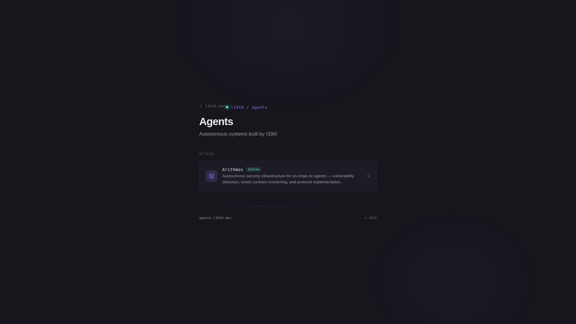 website screenshot of https://agents-l33t0-dev.pages.dev/