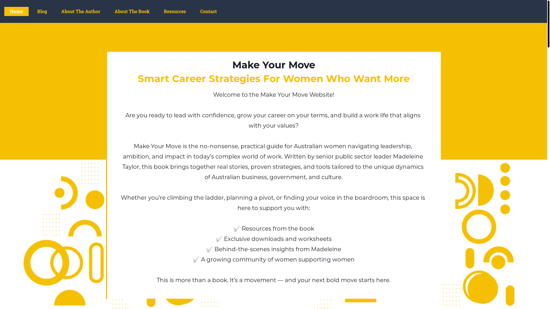 website screenshot of https://makeyourmovebook.com.au/