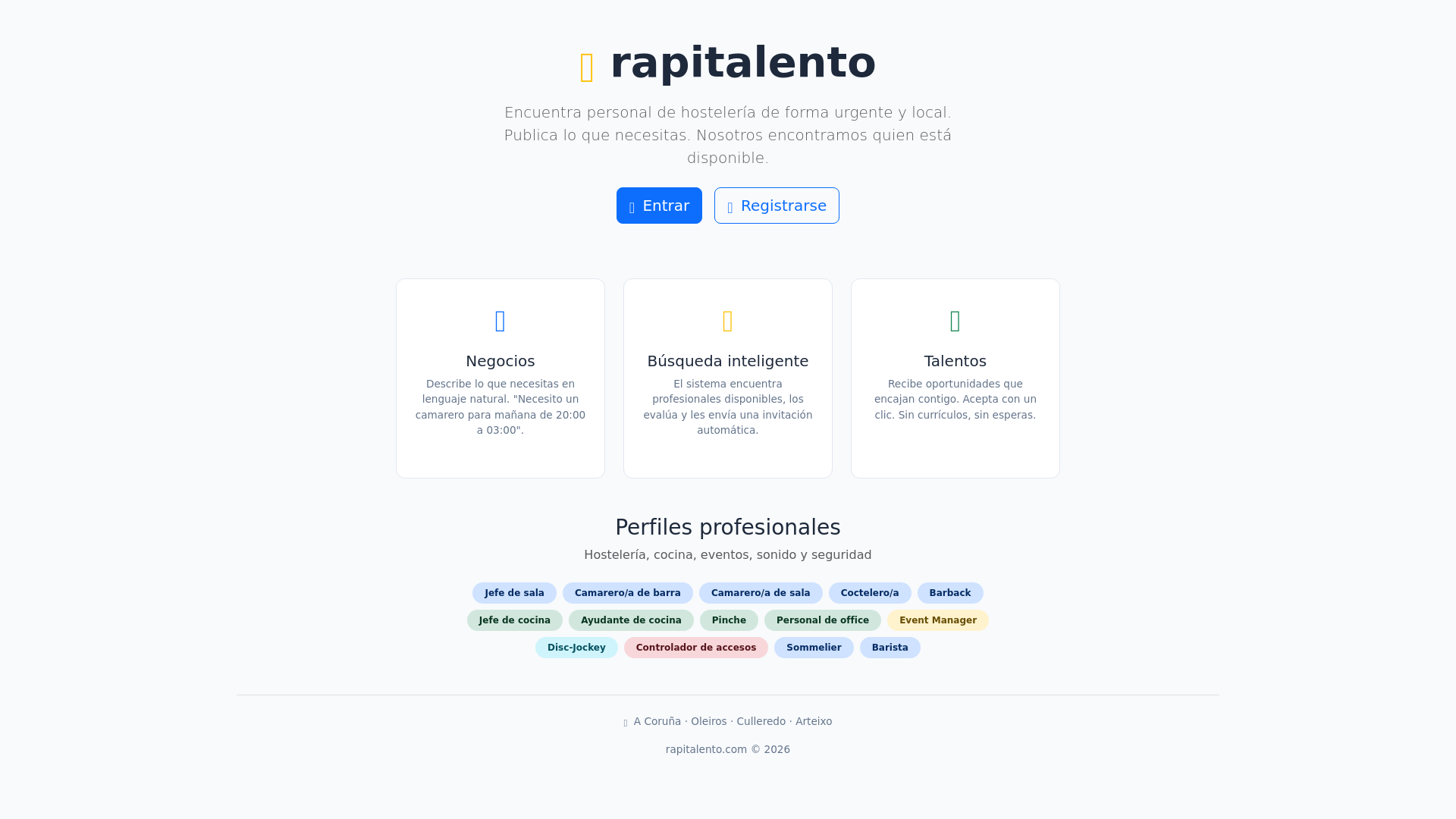 website screenshot of https://rapitalento.com