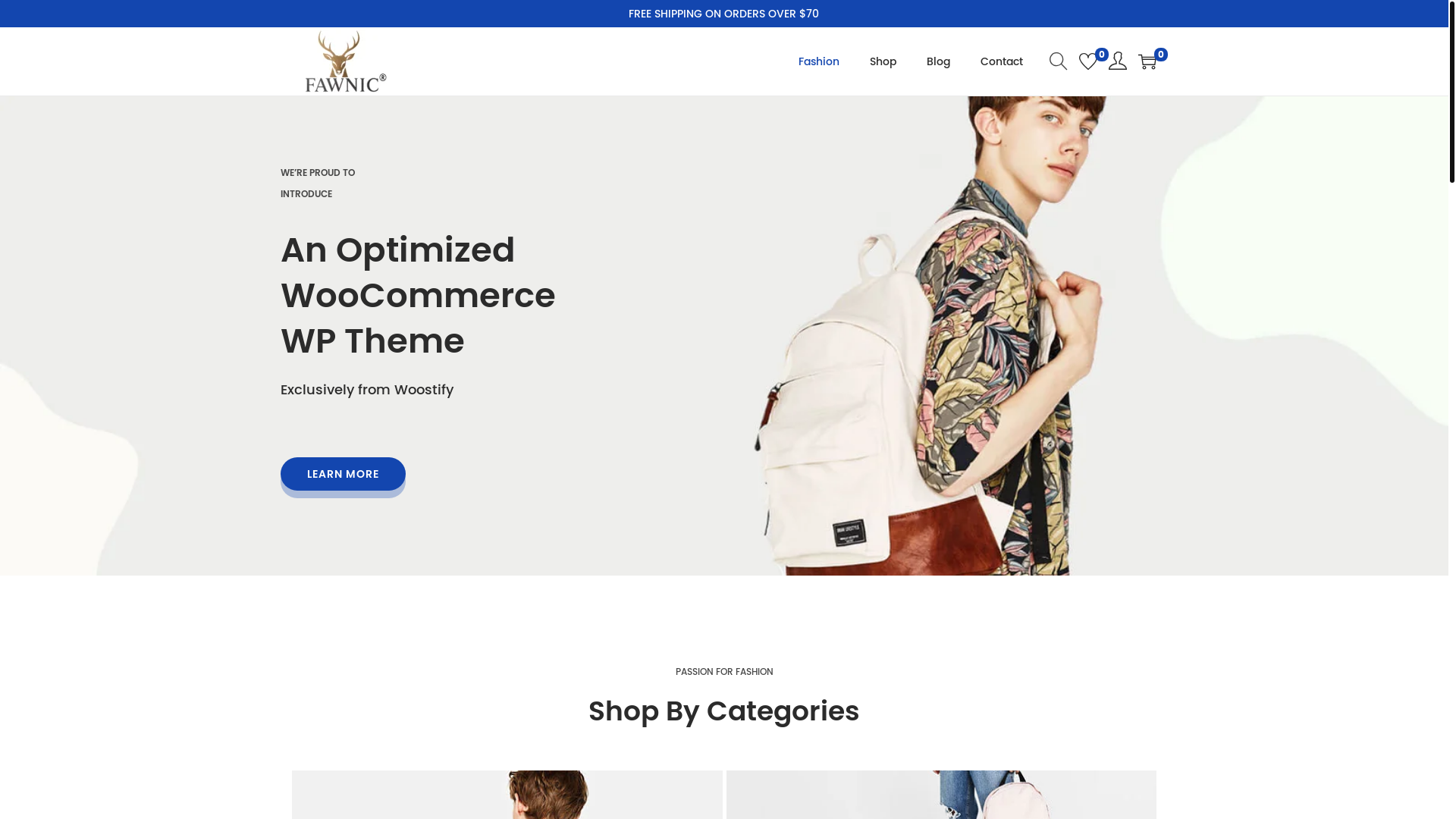 website screenshot of https://fawnic.com/
