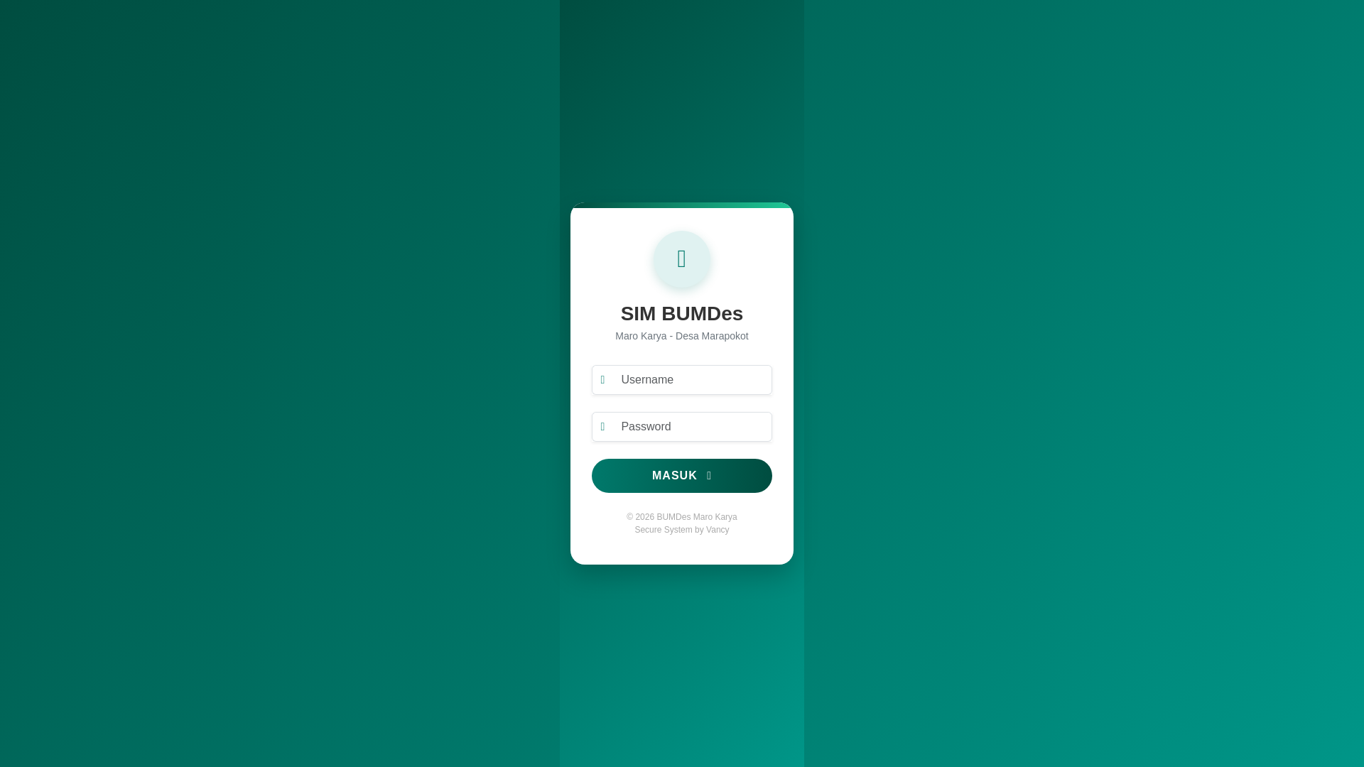 website screenshot of https://bumdesmarokarya.pages.dev/