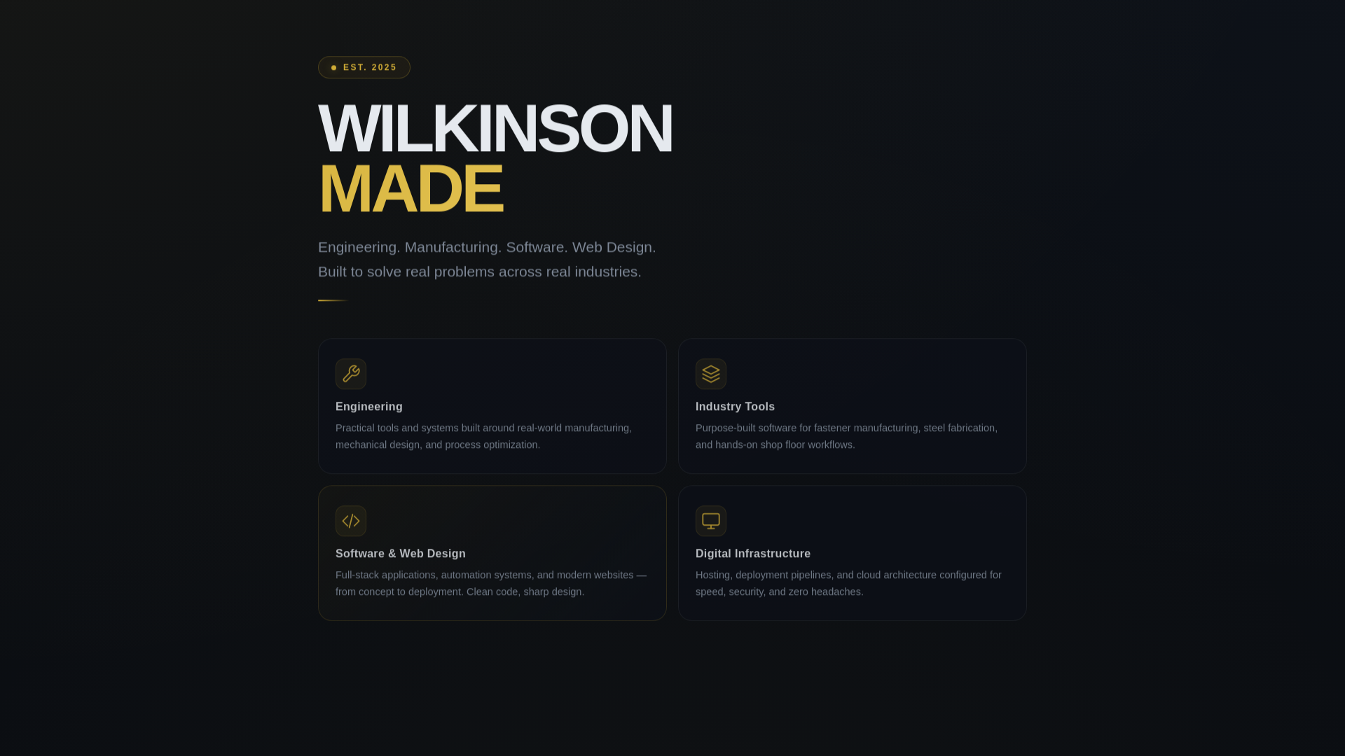 website screenshot of https://wilkinsonmade.com/