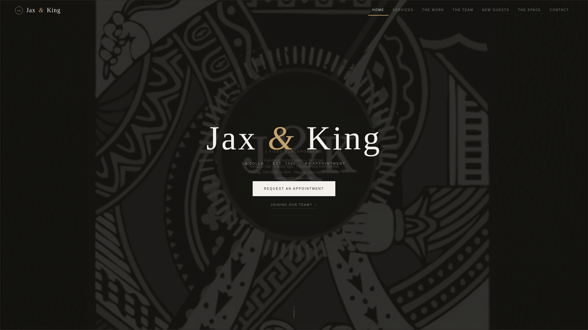 website screenshot of https://thejaxandking.com/