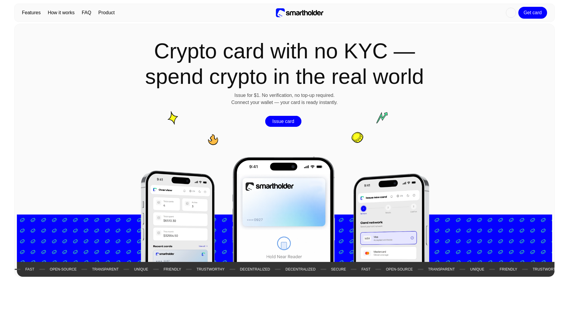 website screenshot of https://smartholder.org