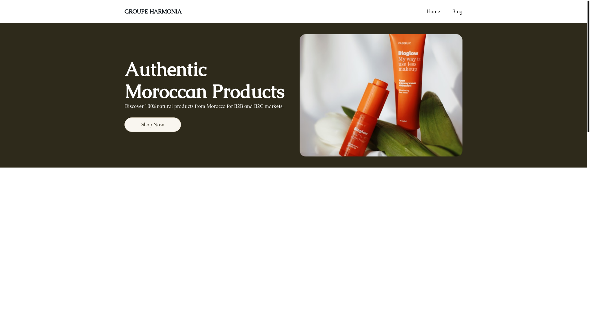 website screenshot of https://groupeharmonia.com/