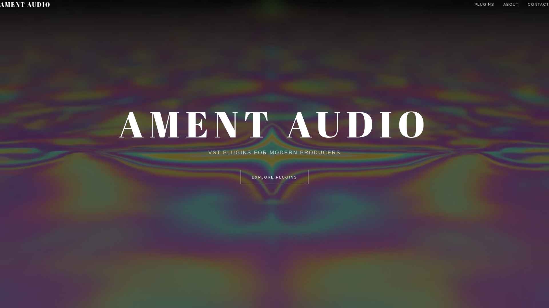 website screenshot of https://amentaudio.com/