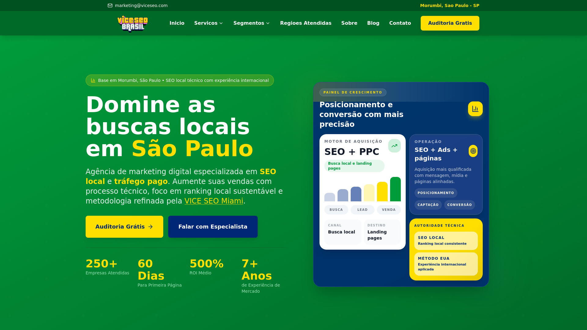 website screenshot of https://viceseo.com.br