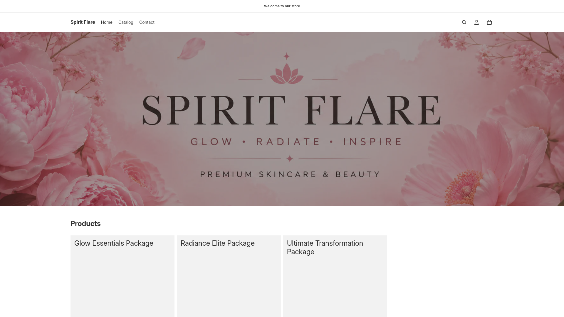 website screenshot of https://spirit-flare.com/