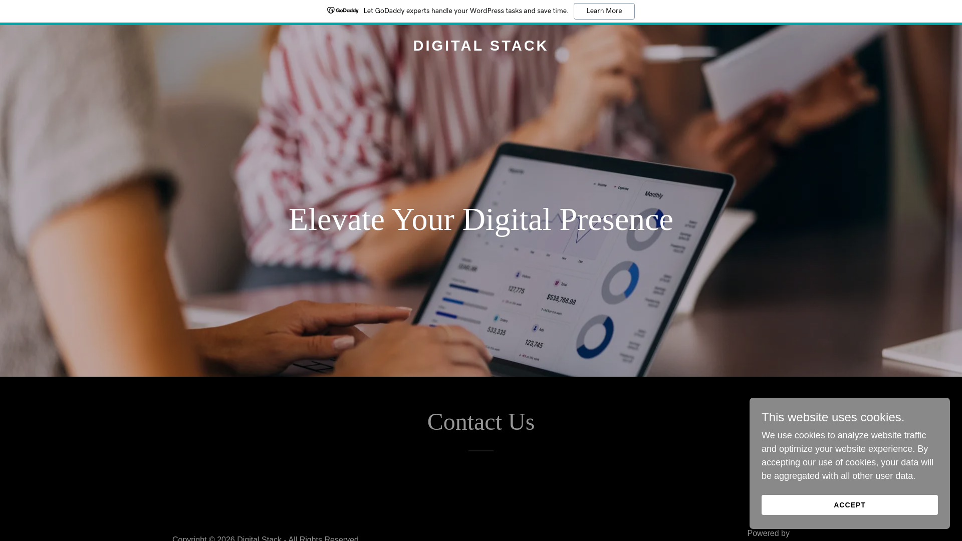 website screenshot of https://1digitalstack.net/