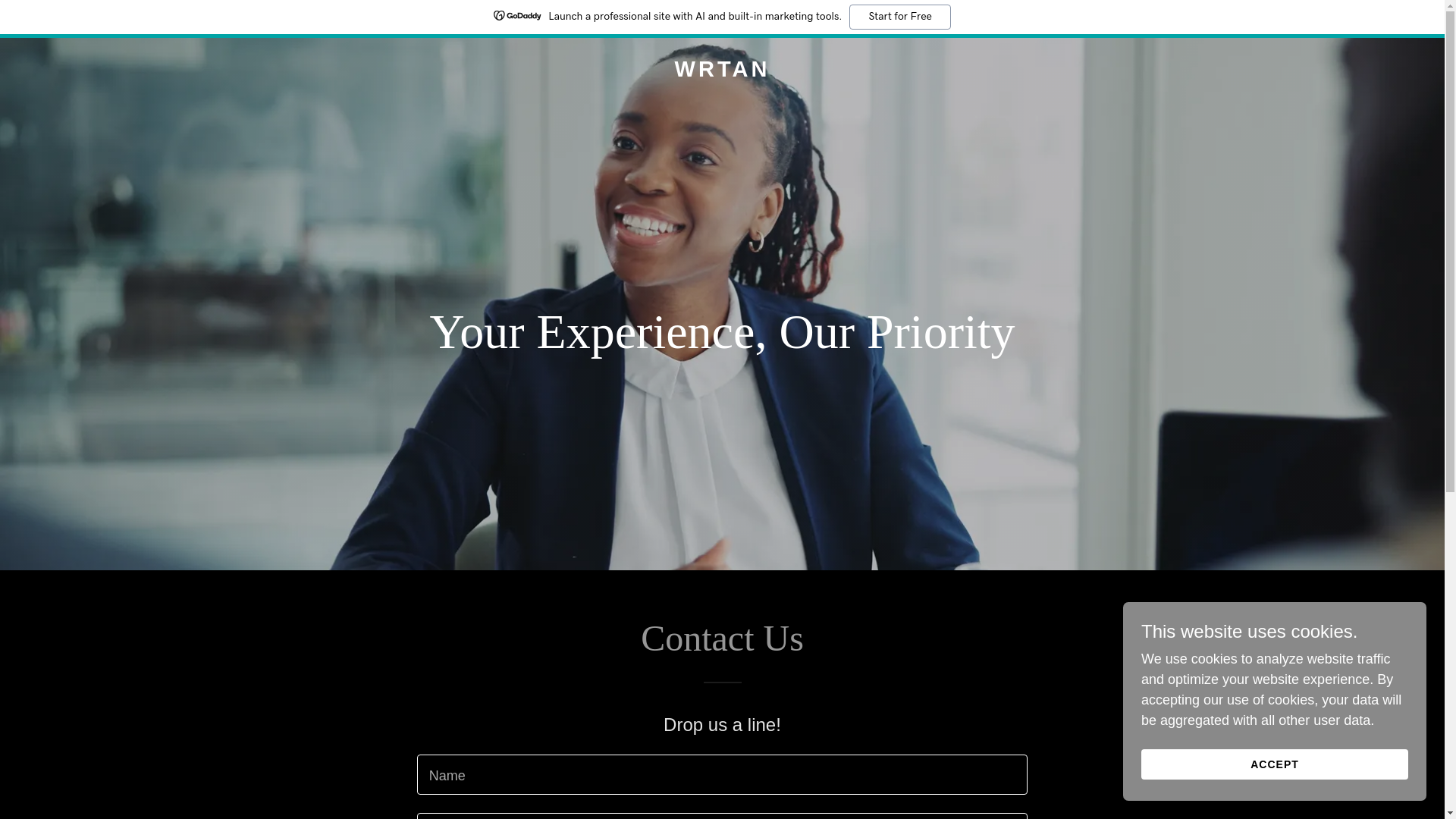 website screenshot of https://wrtan.com/