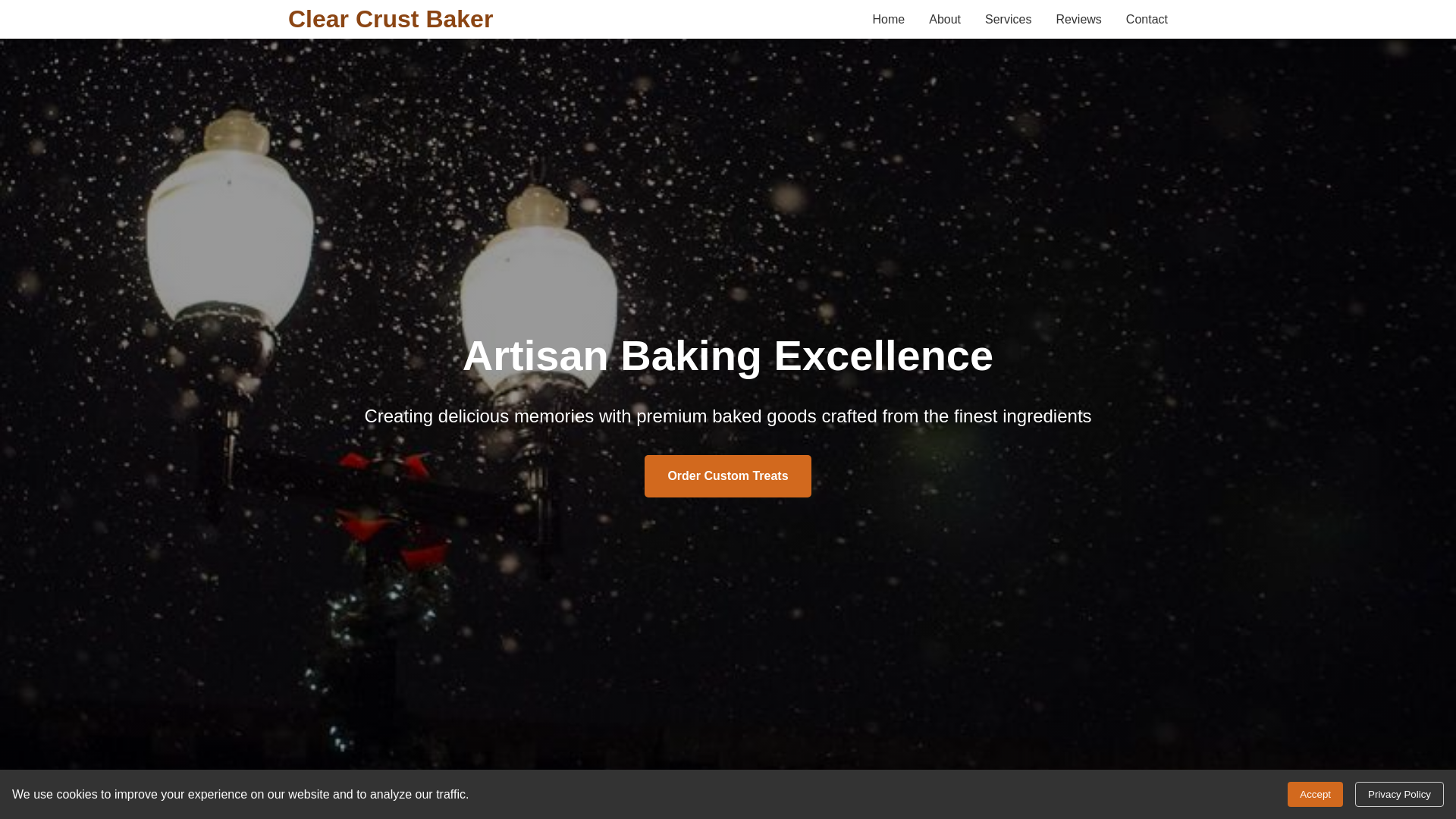 website screenshot of https://clearcrustbaker.click/