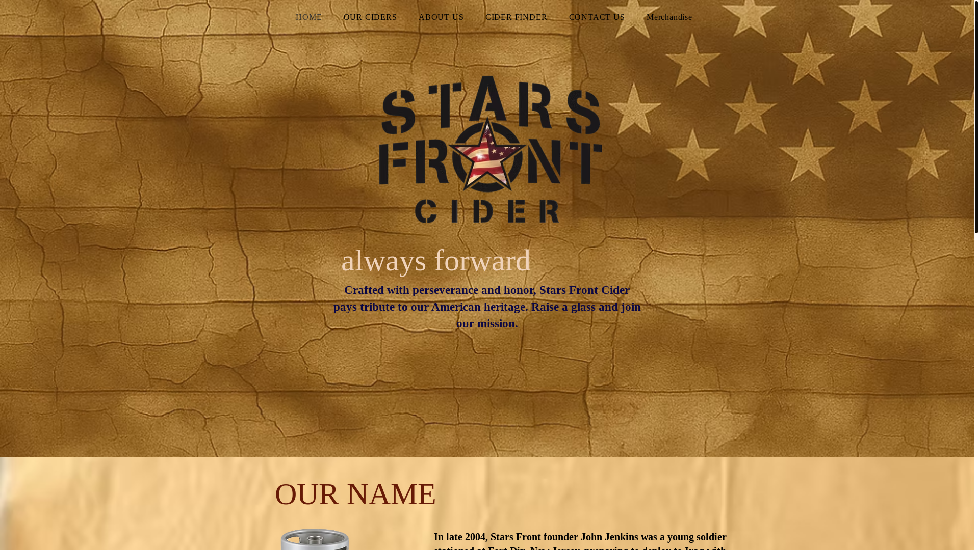 website screenshot of https://starsfrontcider.net/