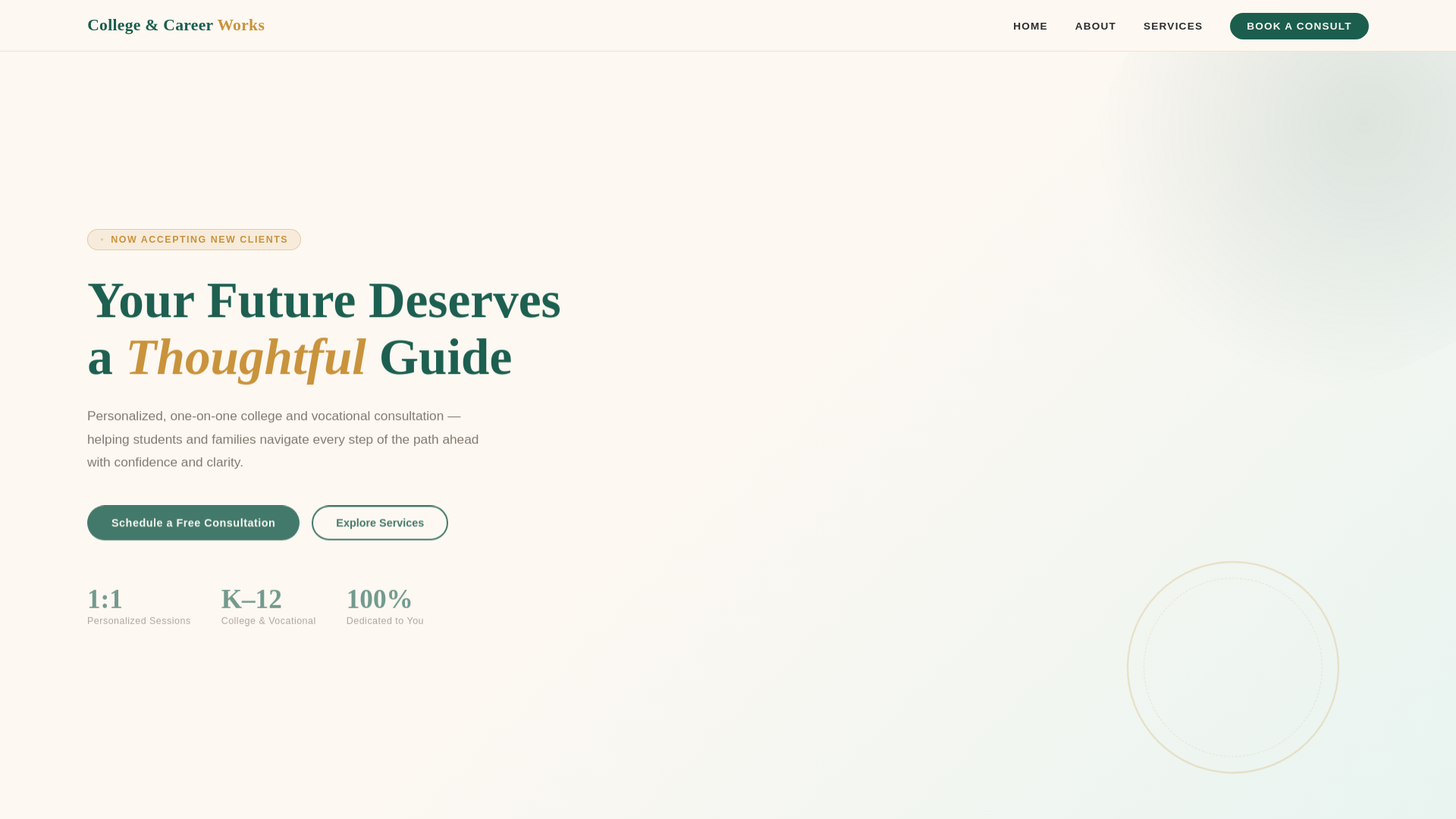 website screenshot of https://collegeandcareerworks.com/