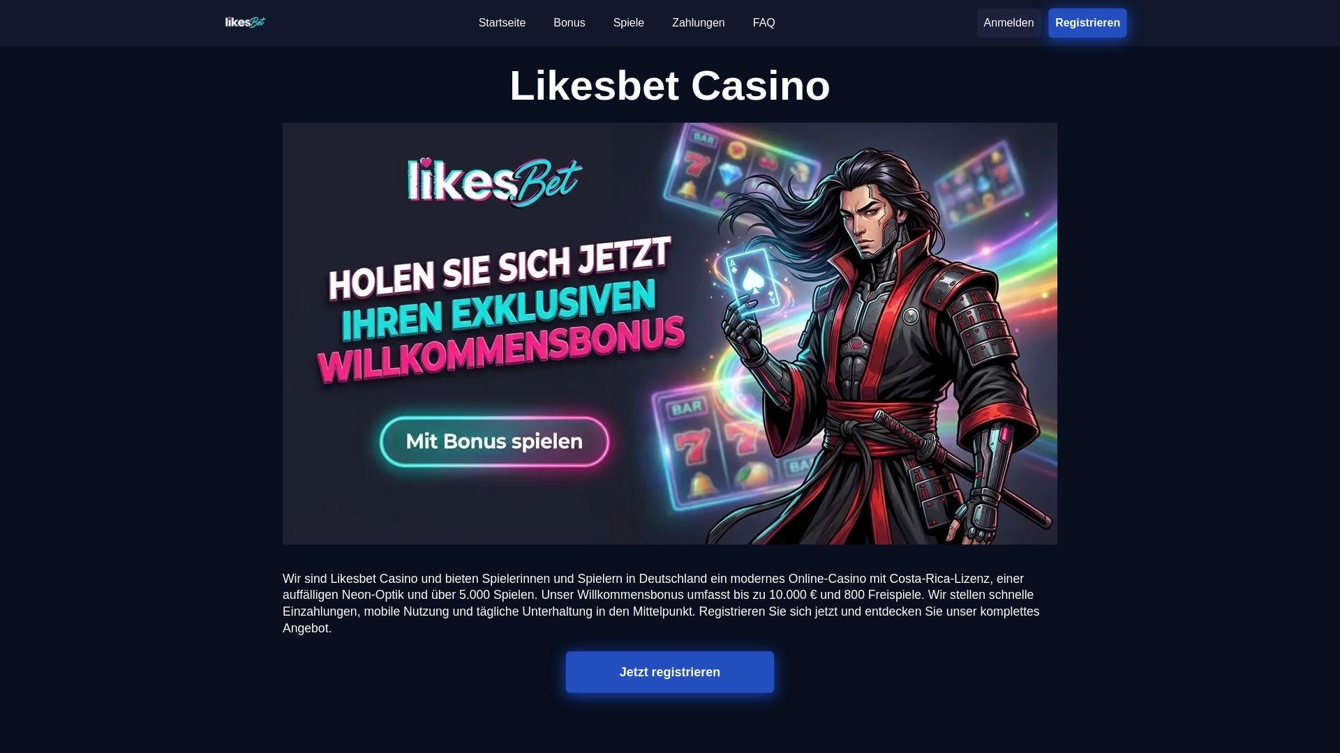 website screenshot of https://likesbetcasino-de-49190.pages.dev/