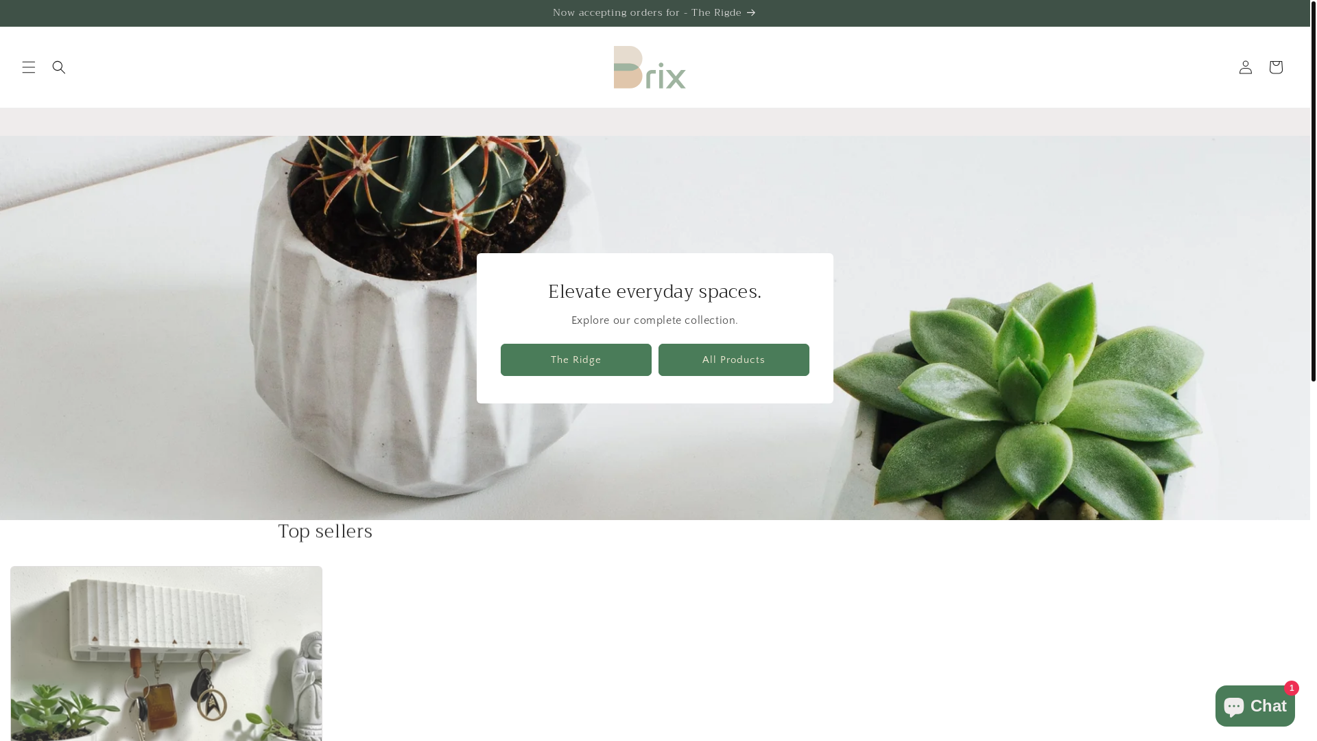 website screenshot of https://brixin.in/