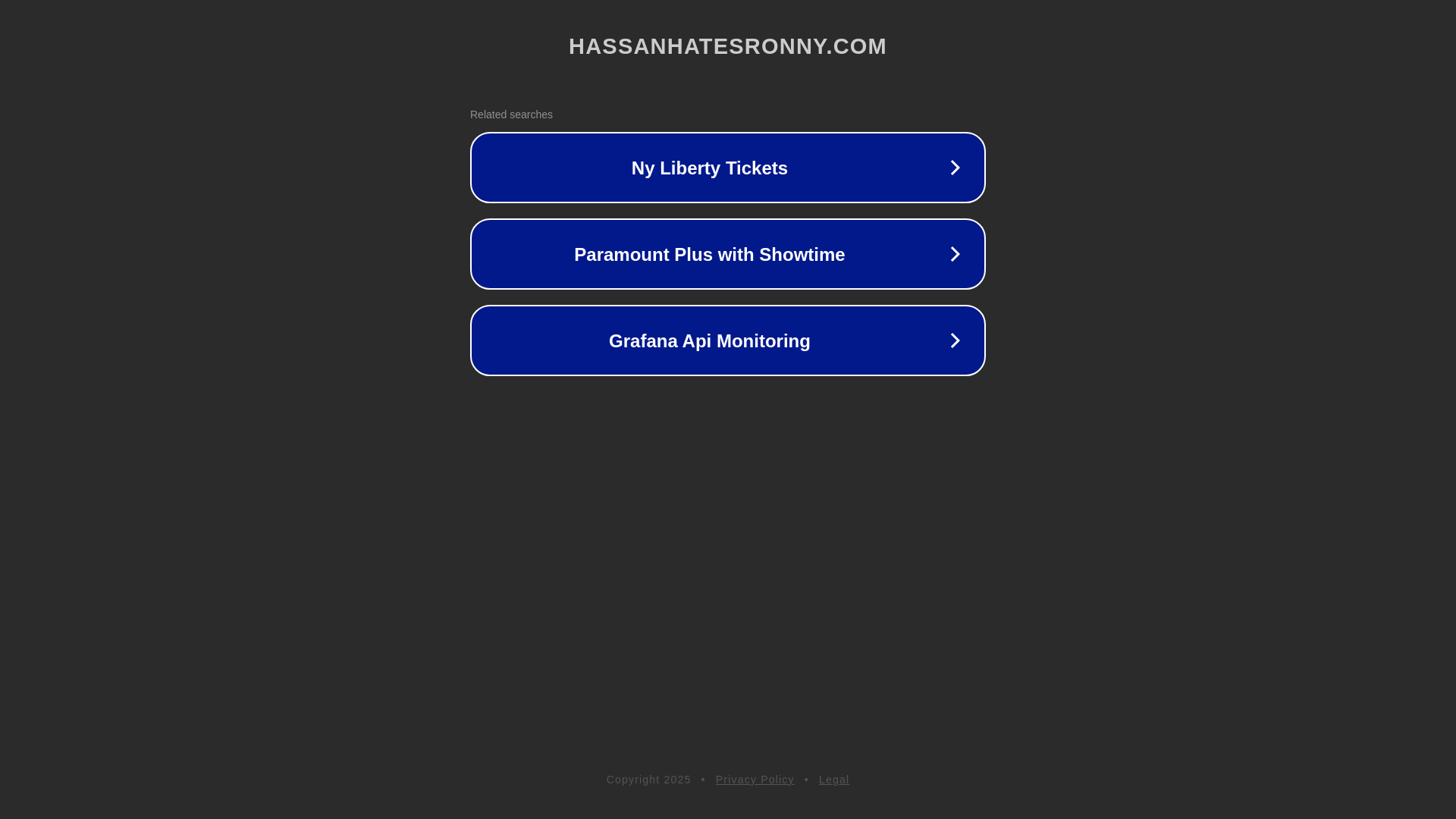 website screenshot of https://hassanhatesronny.com/