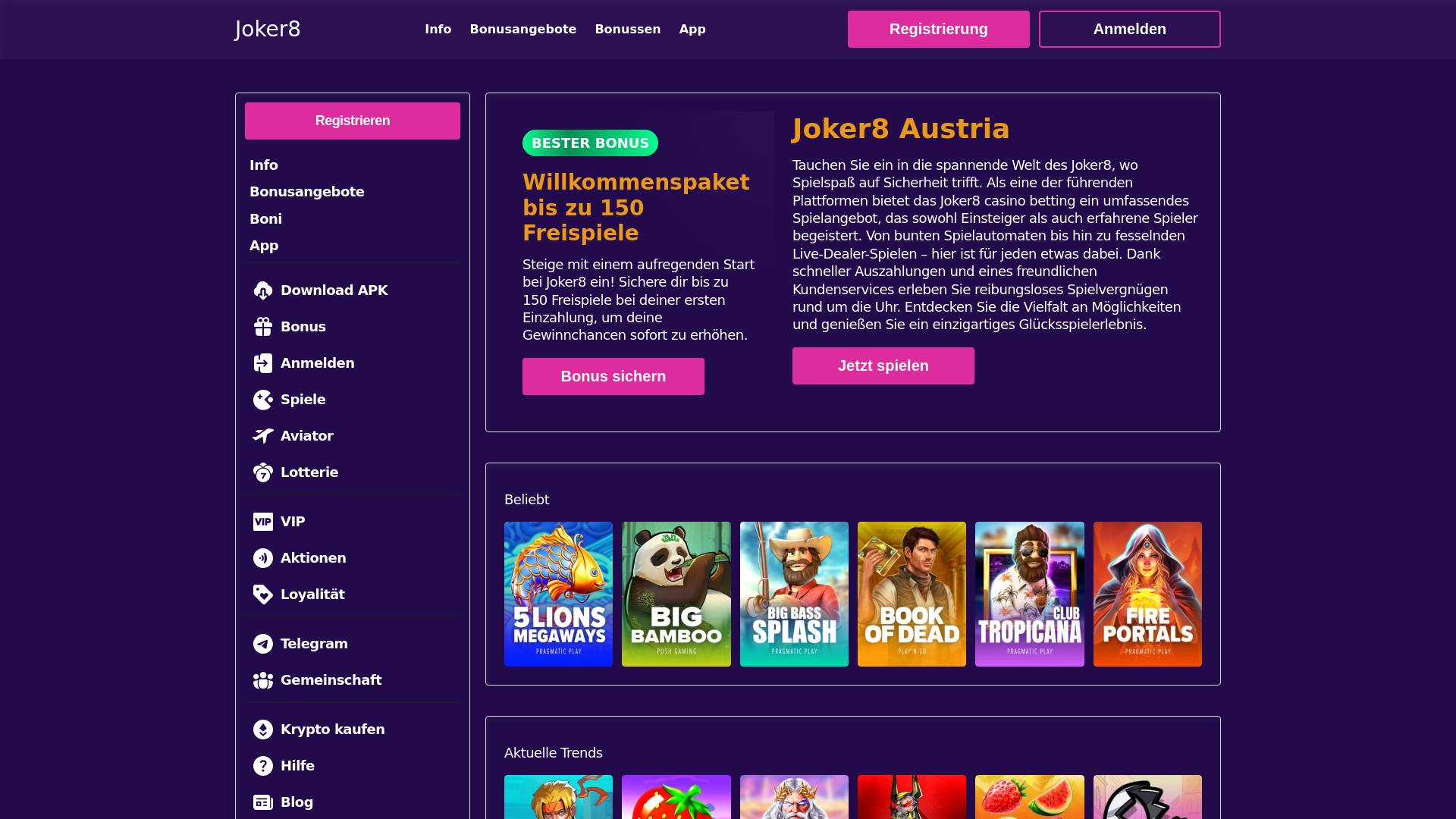 website screenshot of https://joker8austria-com.pages.dev/