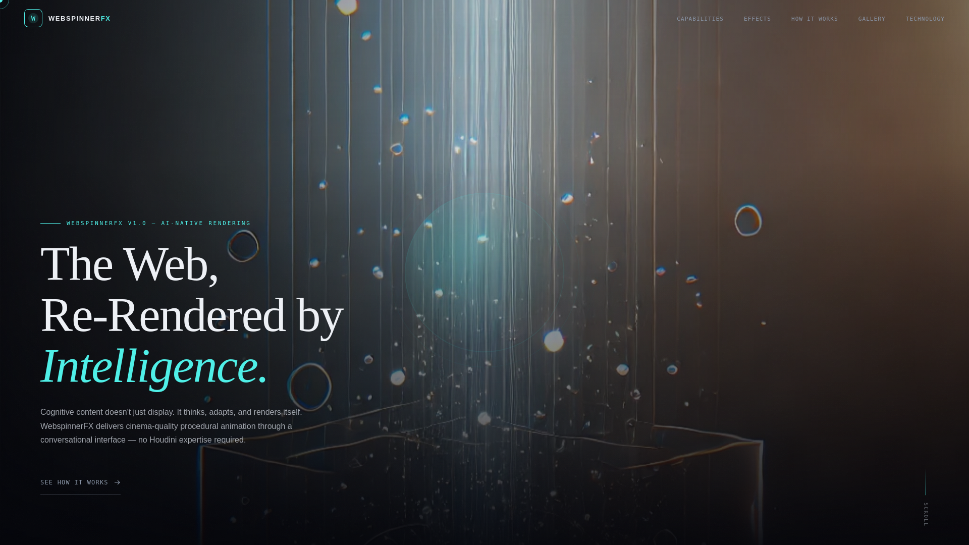 website screenshot of https://webspinnerfx.com/