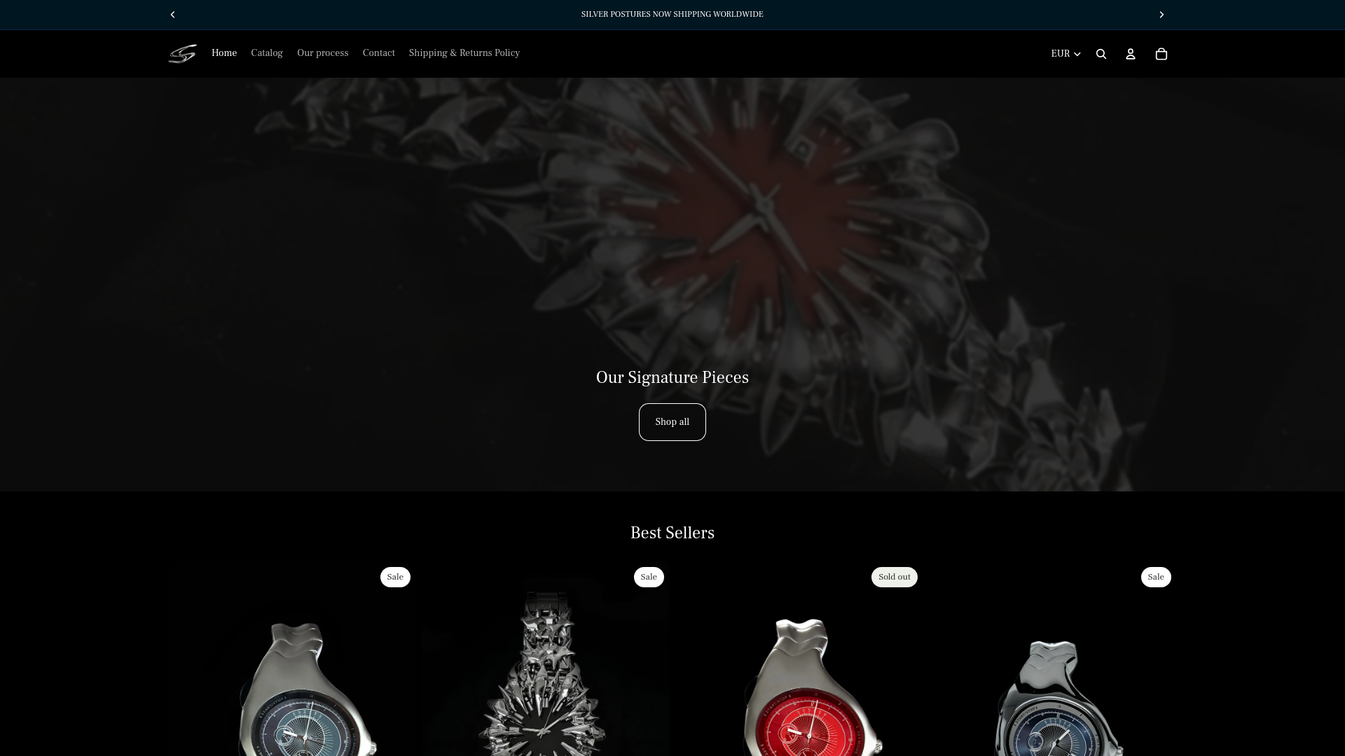 website screenshot of https://silverpostures.com/