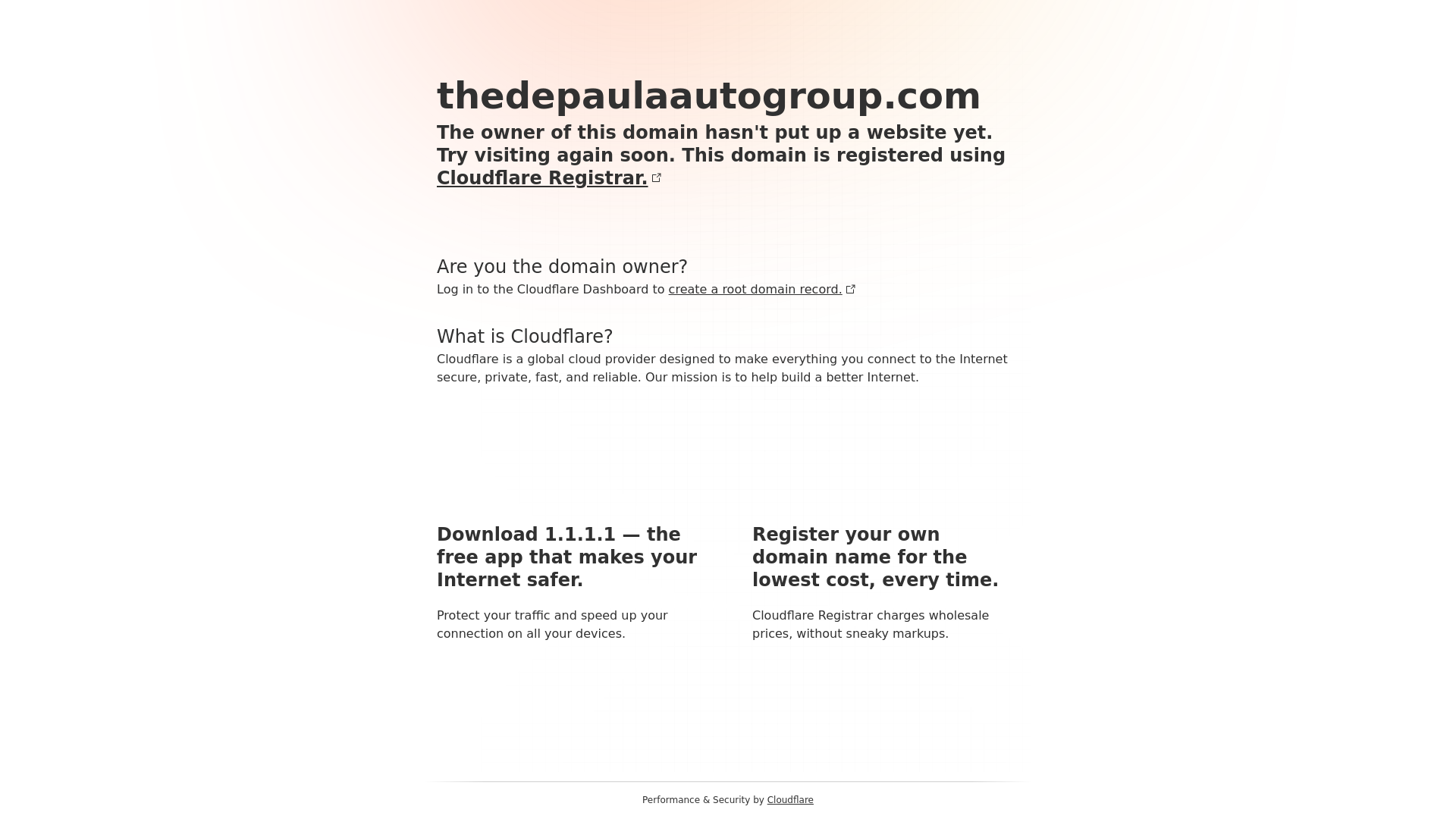 website screenshot of https://thedepaulaautogroup.com/