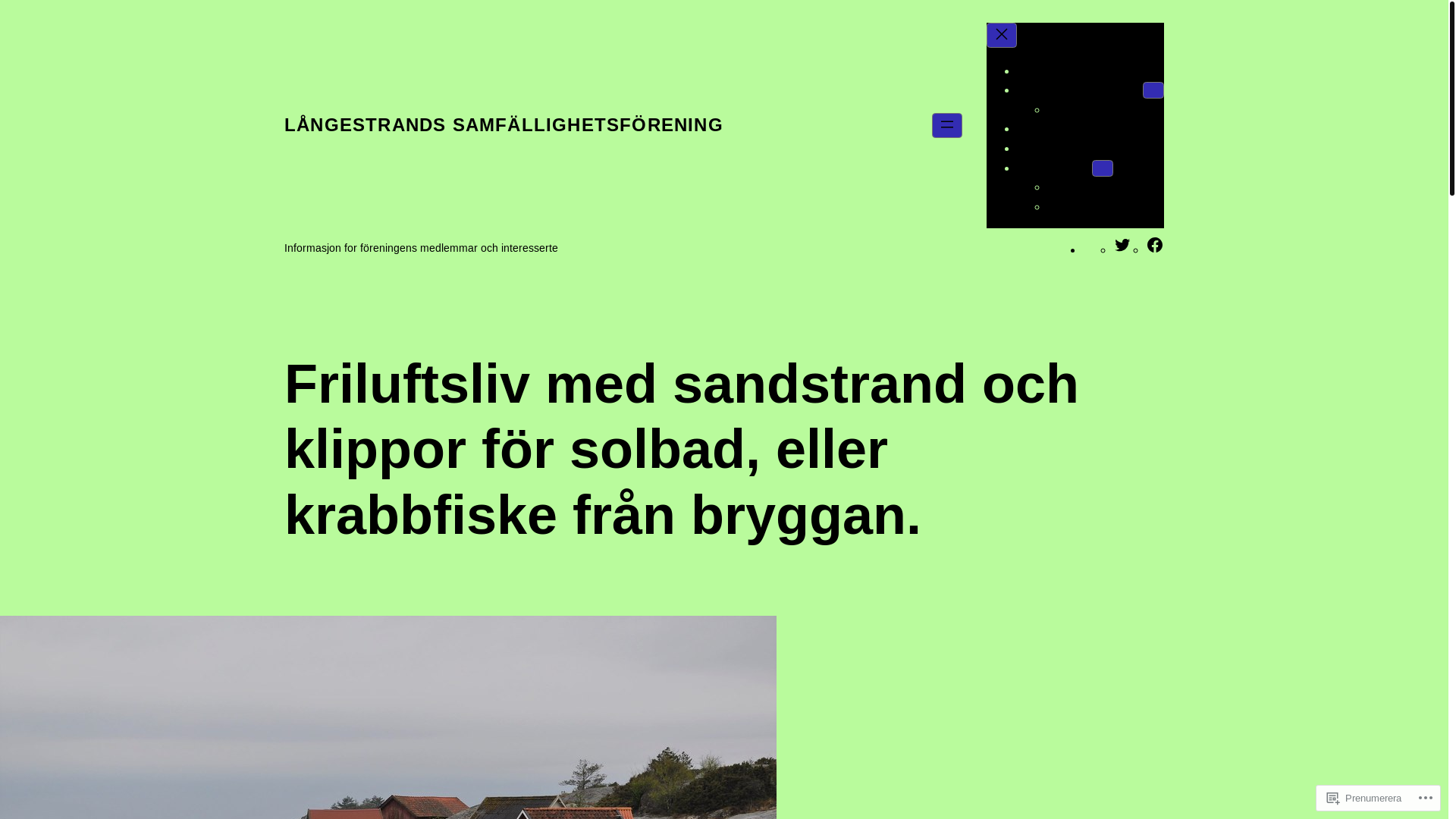 website screenshot of https://langestrand.com/