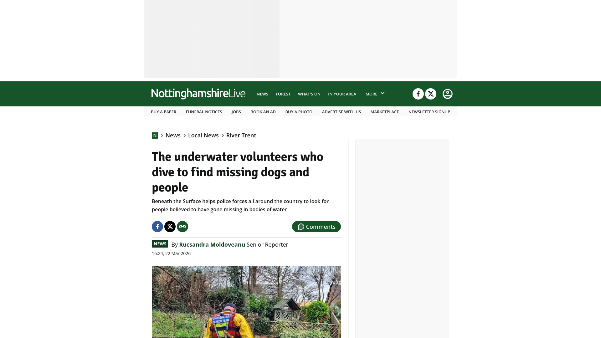 website screenshot of https://www.nottinghampost.com/news/local-news/underwater-volunteers-who-dive-find-10880045