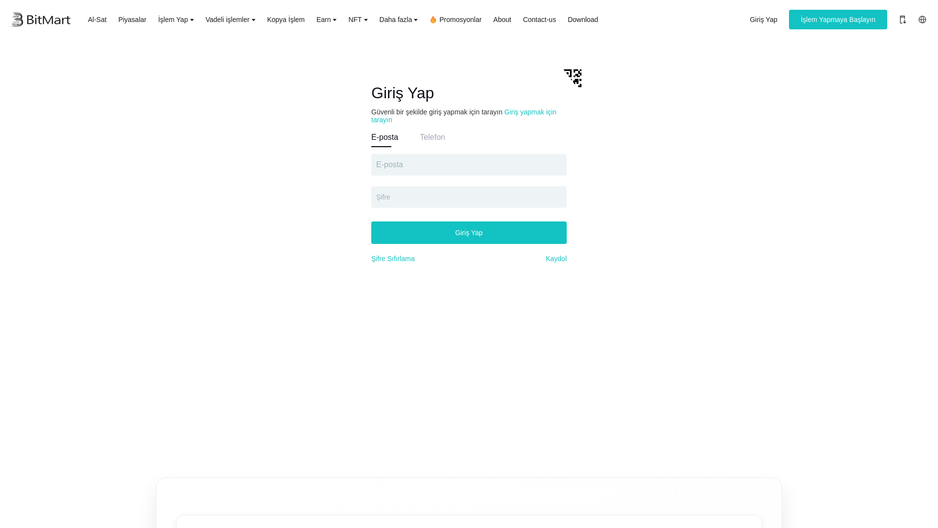 website screenshot of https://bitmart-giris.com/
