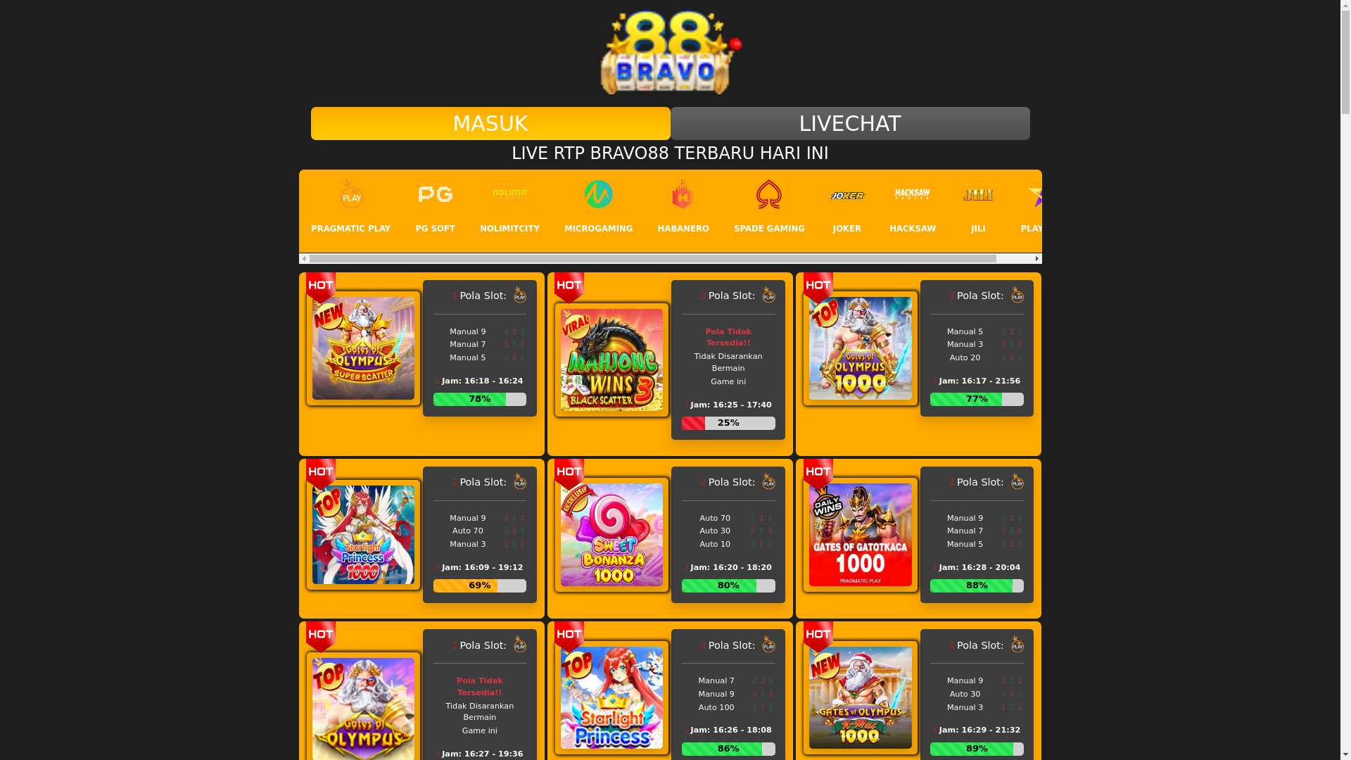 website screenshot of https://rtpbravo4.icu/