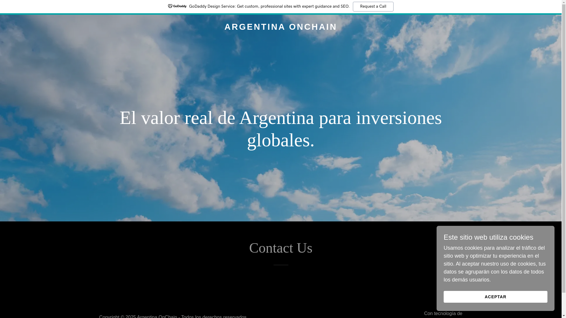 website screenshot of https://argentinaonchain.io/