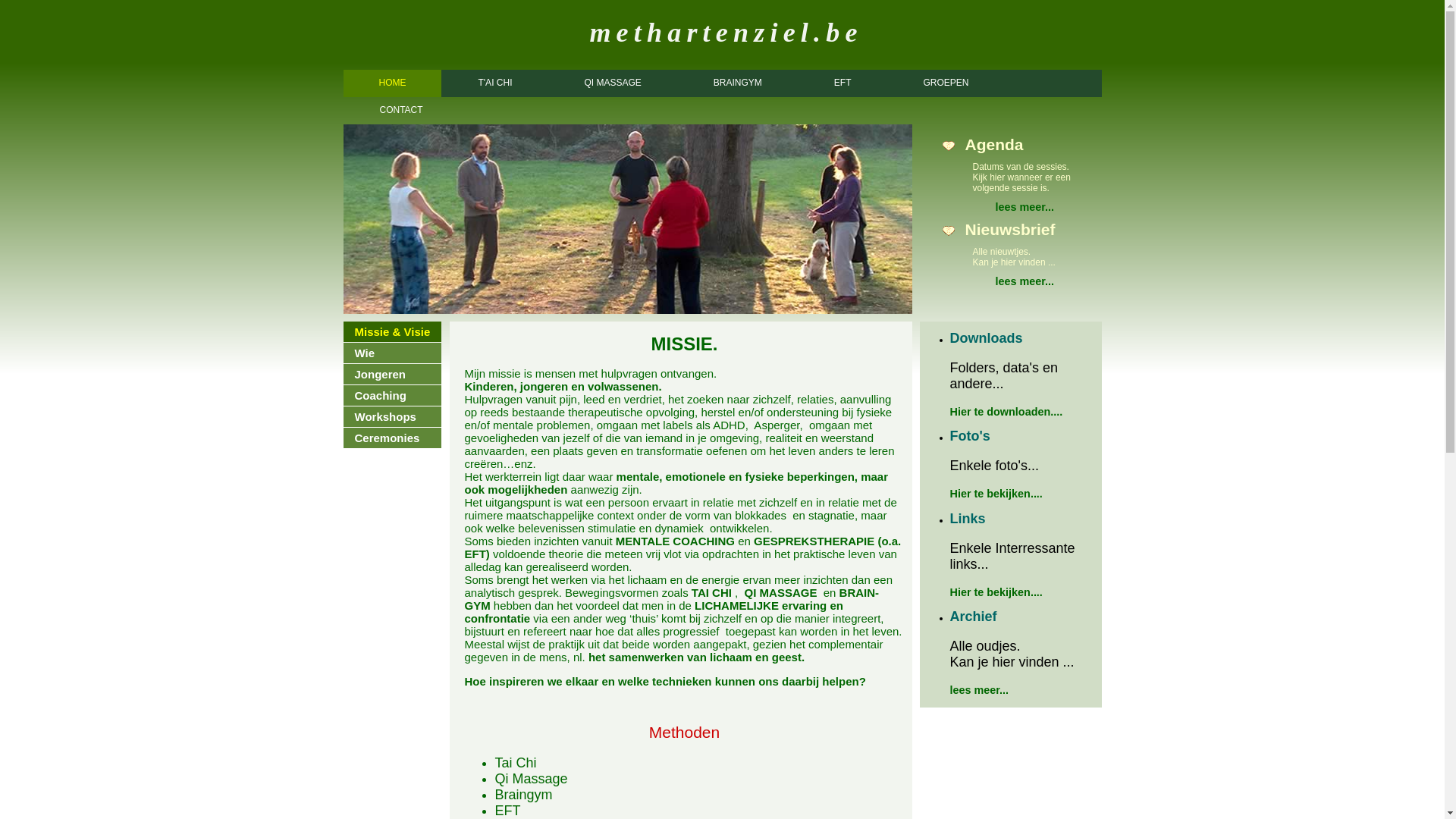 website screenshot of https://methartenziel.be/
