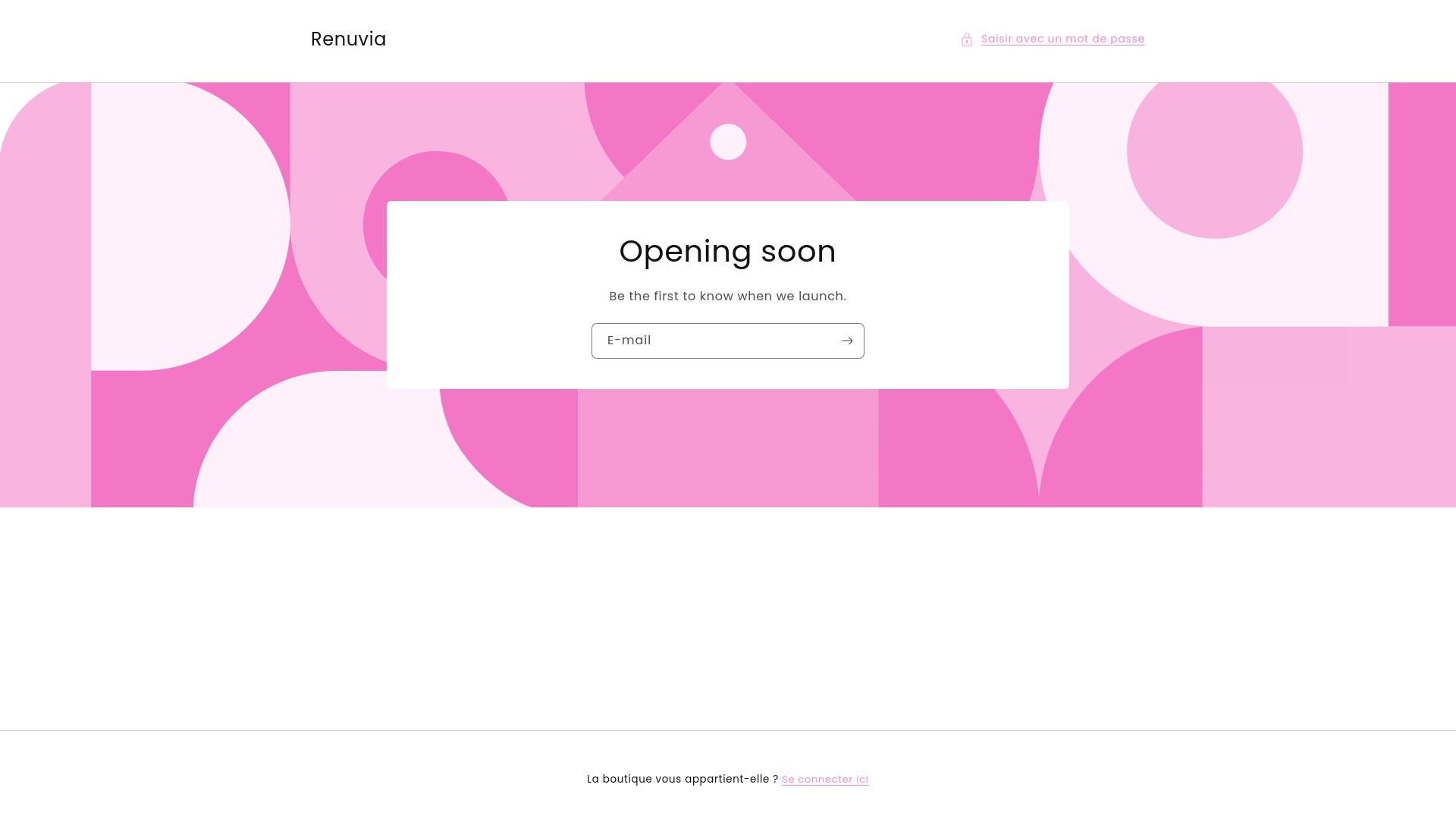 website screenshot of https://renuvia.shop/