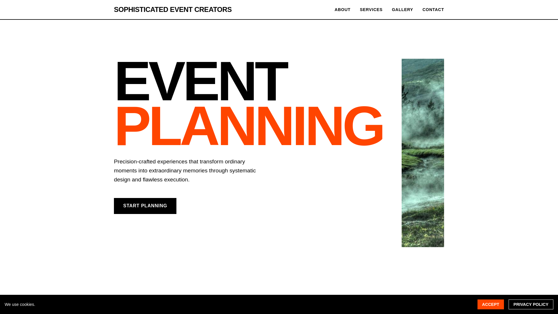 website screenshot of https://sophisticatedeventcreators.click