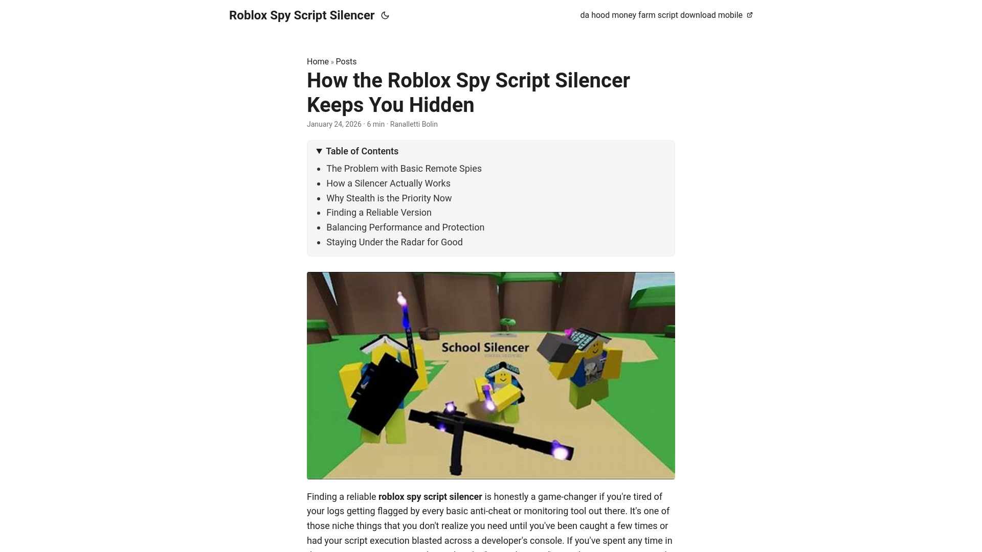 website screenshot of https://roblox-spy-script-silencer.pages.dev/