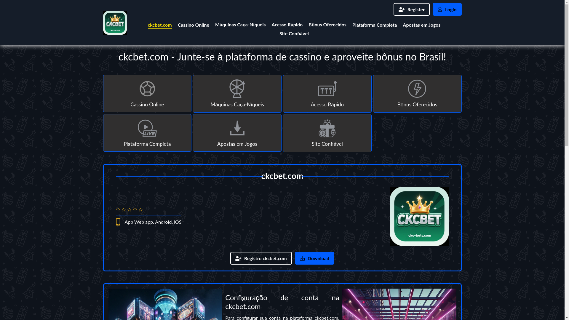 website screenshot of https://ckc-bets.com/