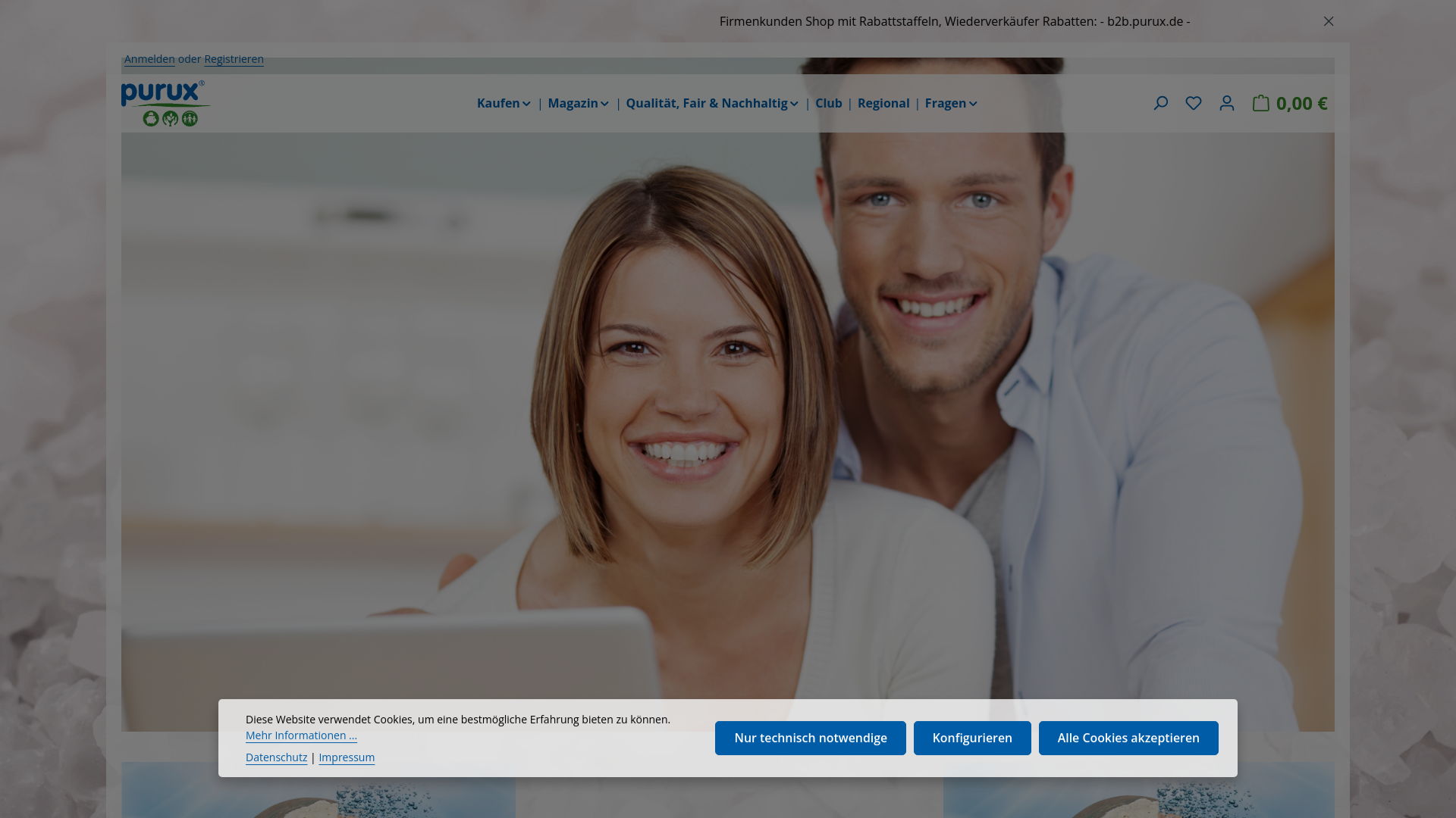 website screenshot of https://purux.de/