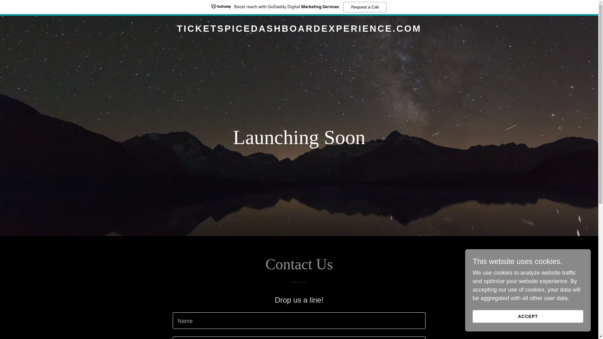 website screenshot of https://ticketspicedashboardexperience.com/