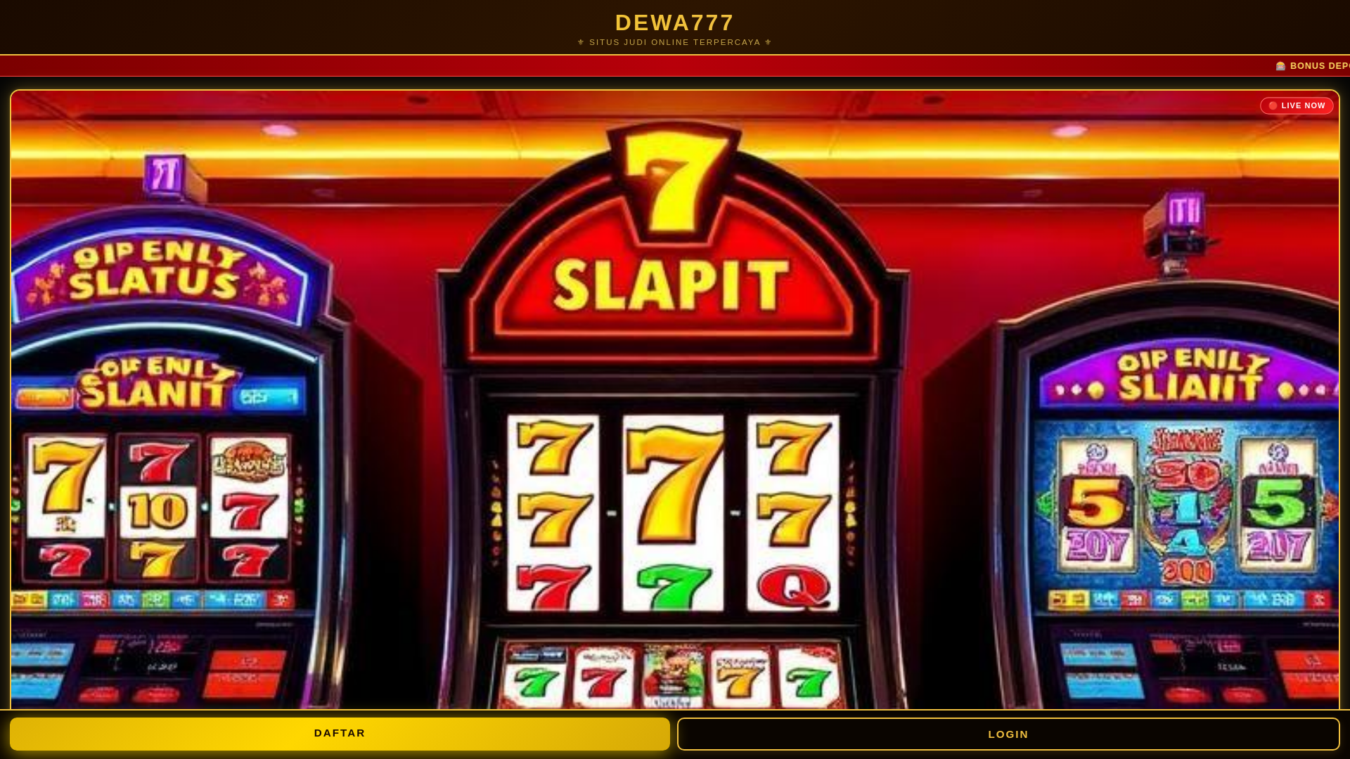 website screenshot of https://dewa777-login.pages.dev/