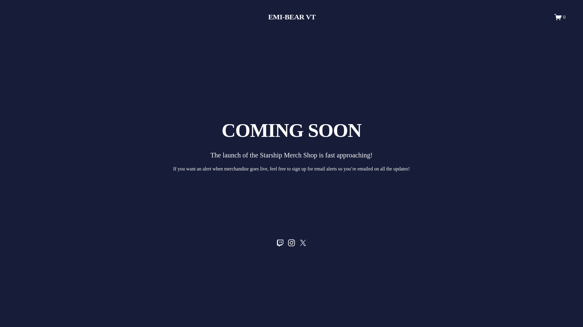 website screenshot of https://emibearvt.com/